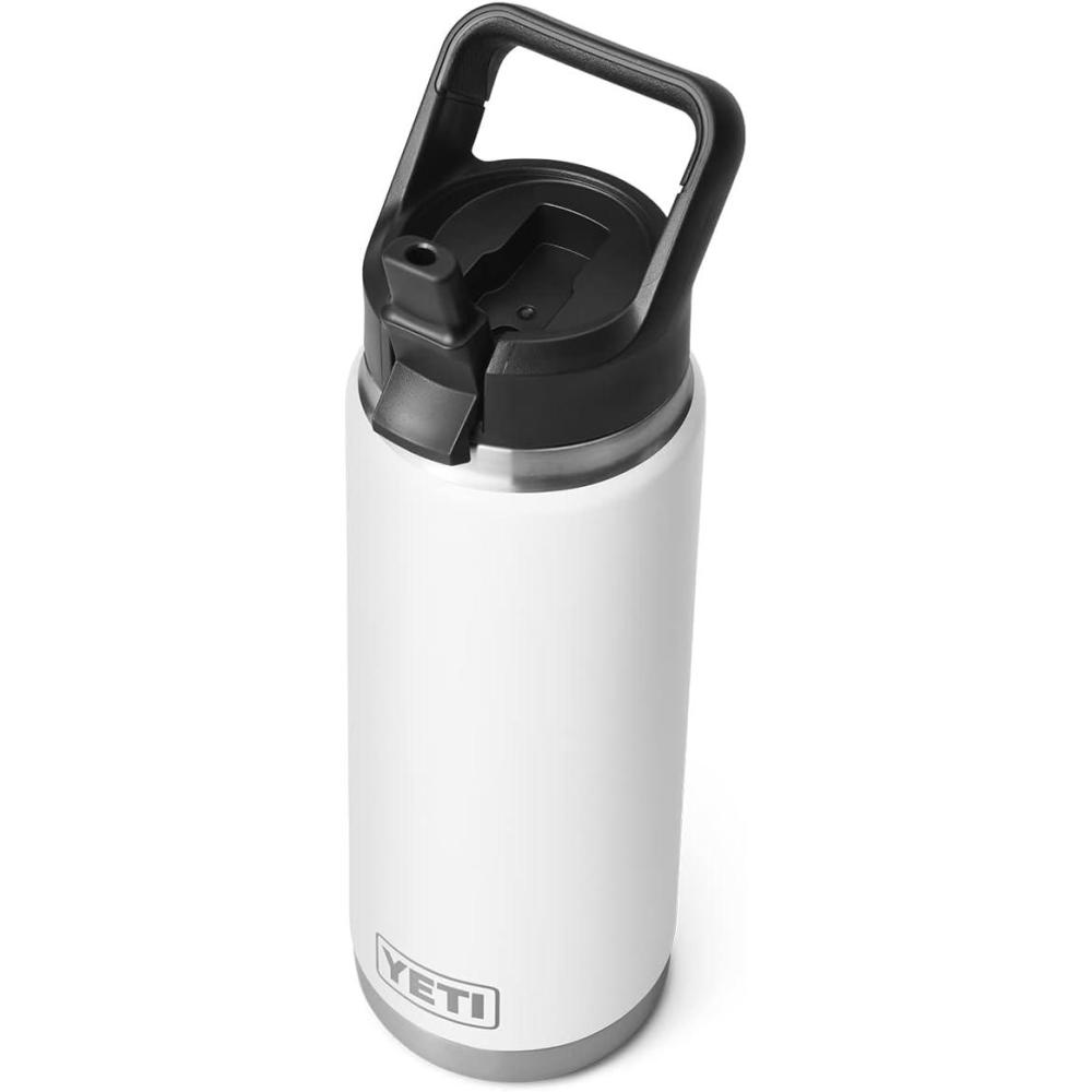 imageYETI Rambler 26 oz Bottle Vacuum Insulated Stainless Steel with Straw Cap WhiteWhite