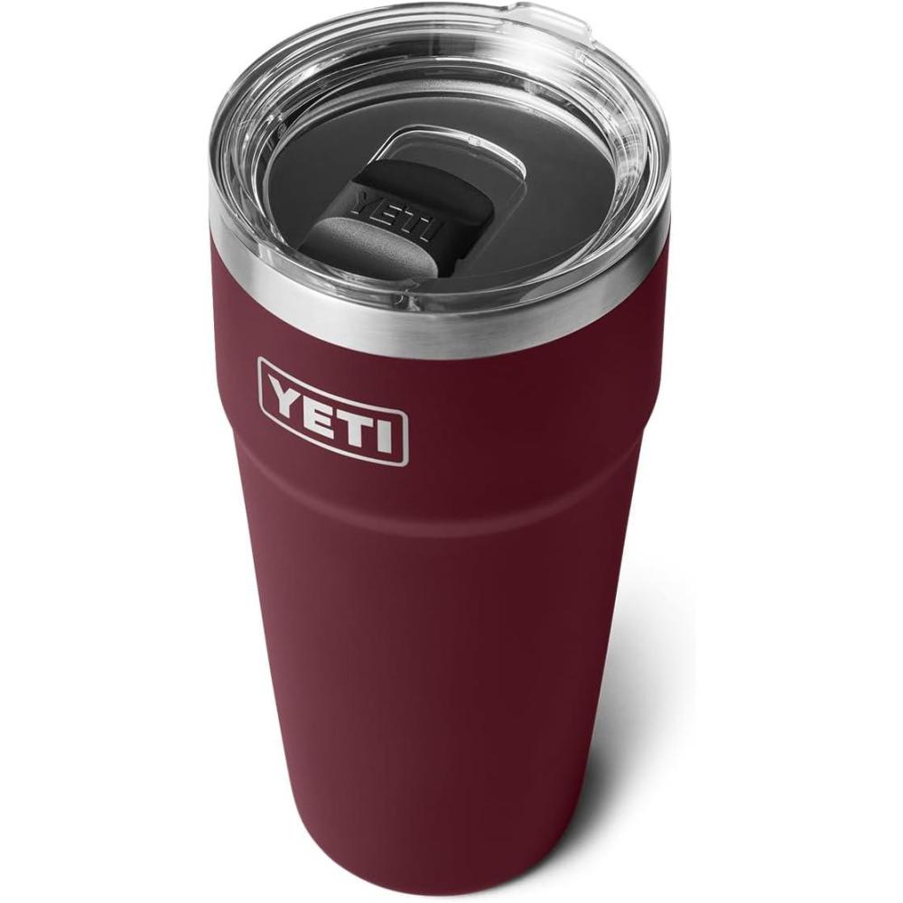 imageYETI Rambler 30 oz Stackable Tumbler Stainless Steel Vacuum Insulated with MagSlider LidWild Vine Red