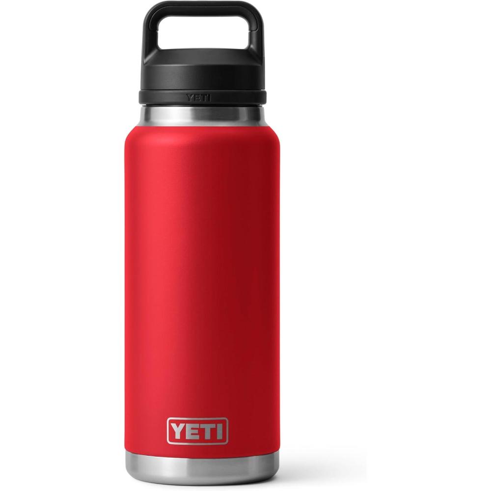 imageYETI Rambler 36 oz Bottle Vacuum Insulated Leakproof Stainless Steel with Chug CapRescue Red