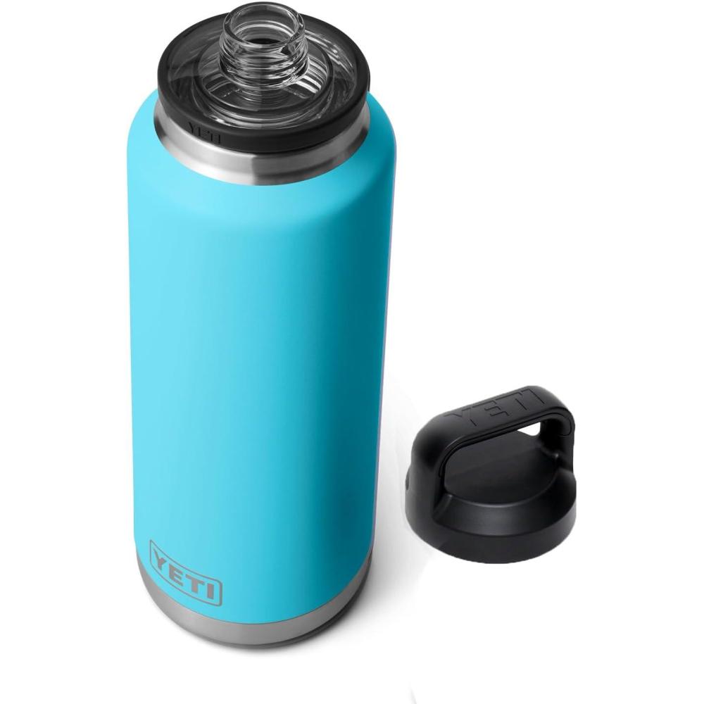 imageYETI Rambler 46 oz Bottle Vacuum Insulated Leakproof Stainless Steel with Chug CapReef Blue