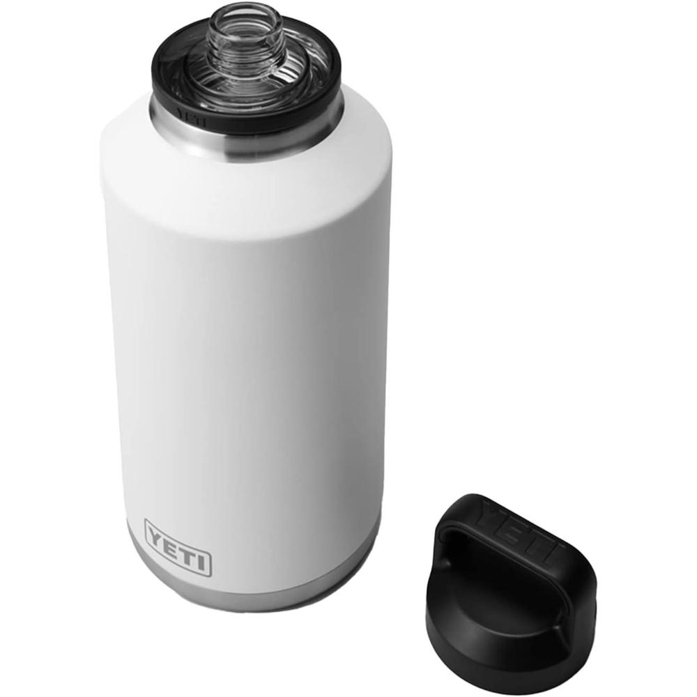 imageYETI Rambler 64 oz Bottle Vacuum Insulated Leakproof Stainless Steel with Chug Cap NavyWhite