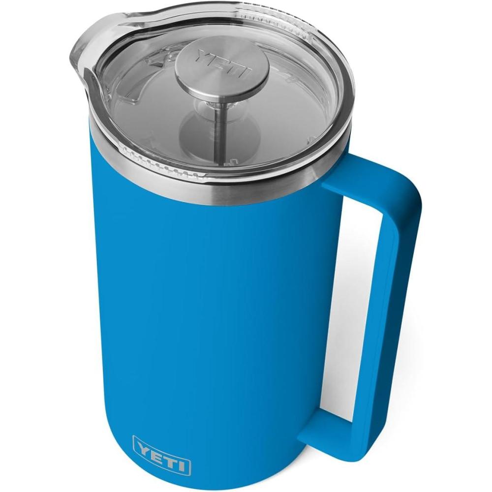 imageYETI Rambler 64 oz French Press Coffee Maker WhiteBig Wave Blue