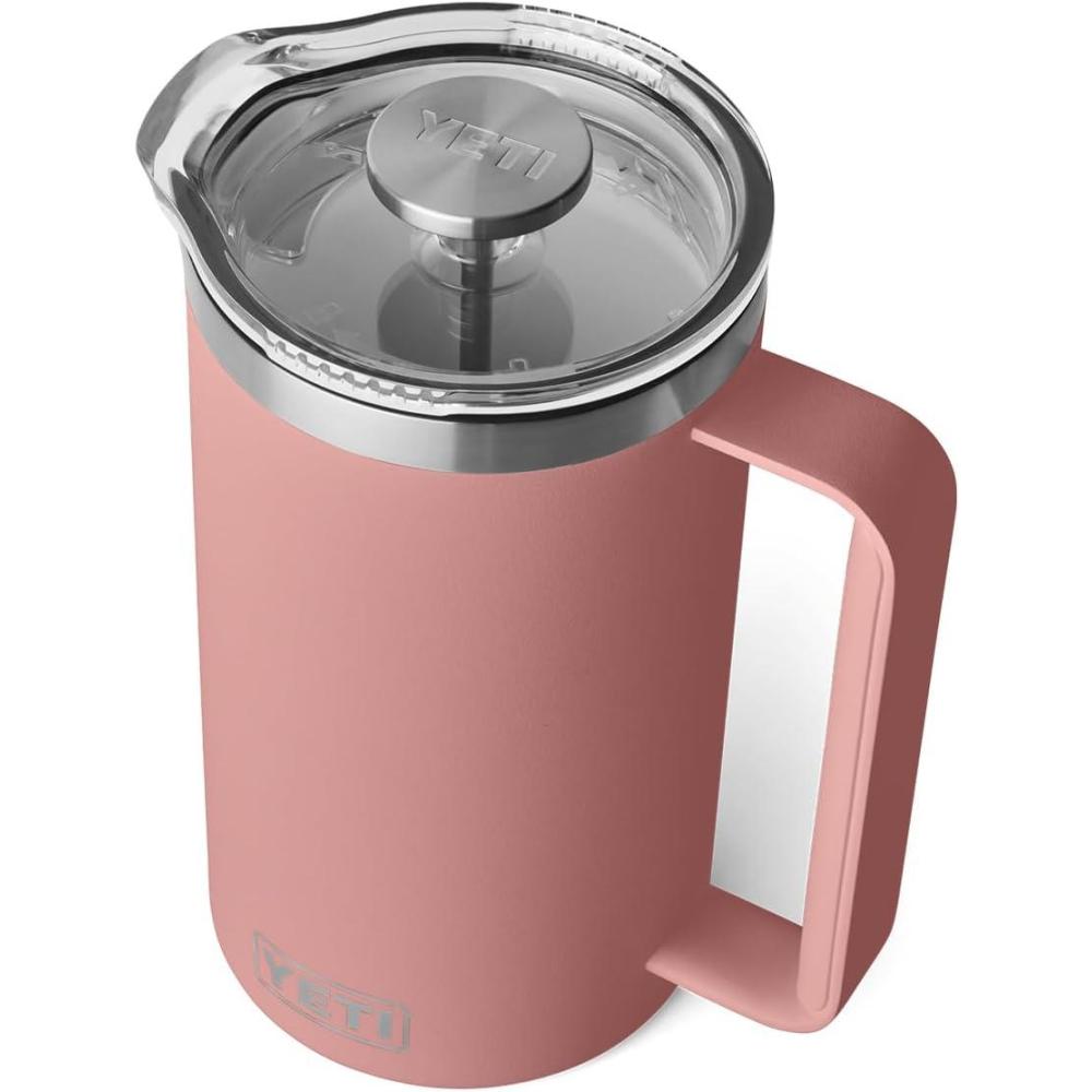 imageYETI Rambler 64 oz French Press Coffee Maker WhiteSandstone Pink