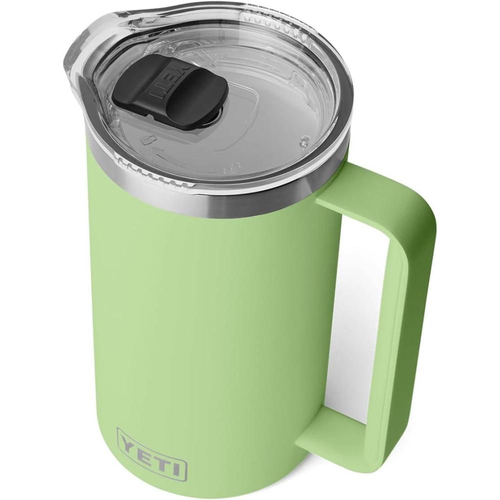imageYETI Rambler 64 oz Pitcher Vacuum Insulated Stainless Steel with MagSlider Lid Tropical PinkKey Lime