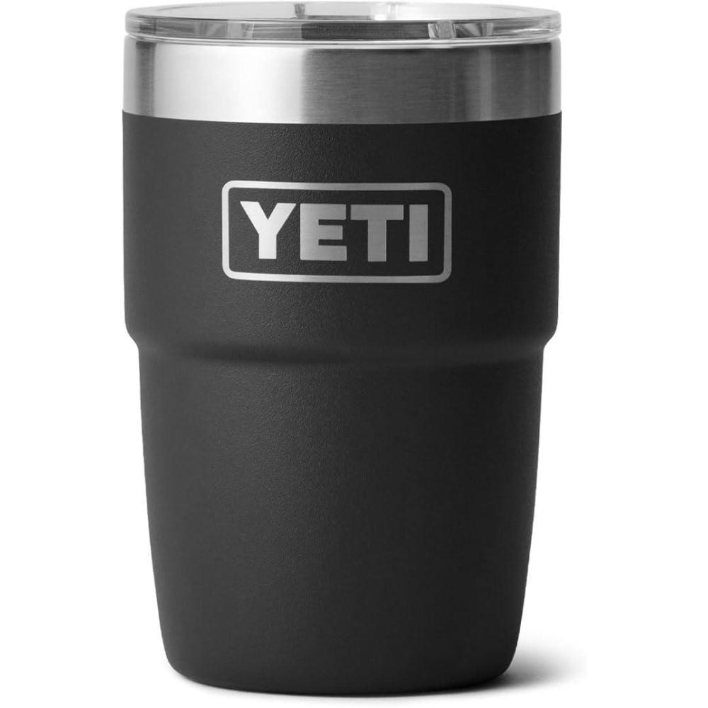 imageYETI Rambler 8 oz Insulated Coffee Mug with Lid  Stackable DoubleWall Vacuum Insulated Coffee Cup  DuraSip Ceramic Lining  BaristaFriendly Design  Stainless Steel  Dishwasher SafeBlack