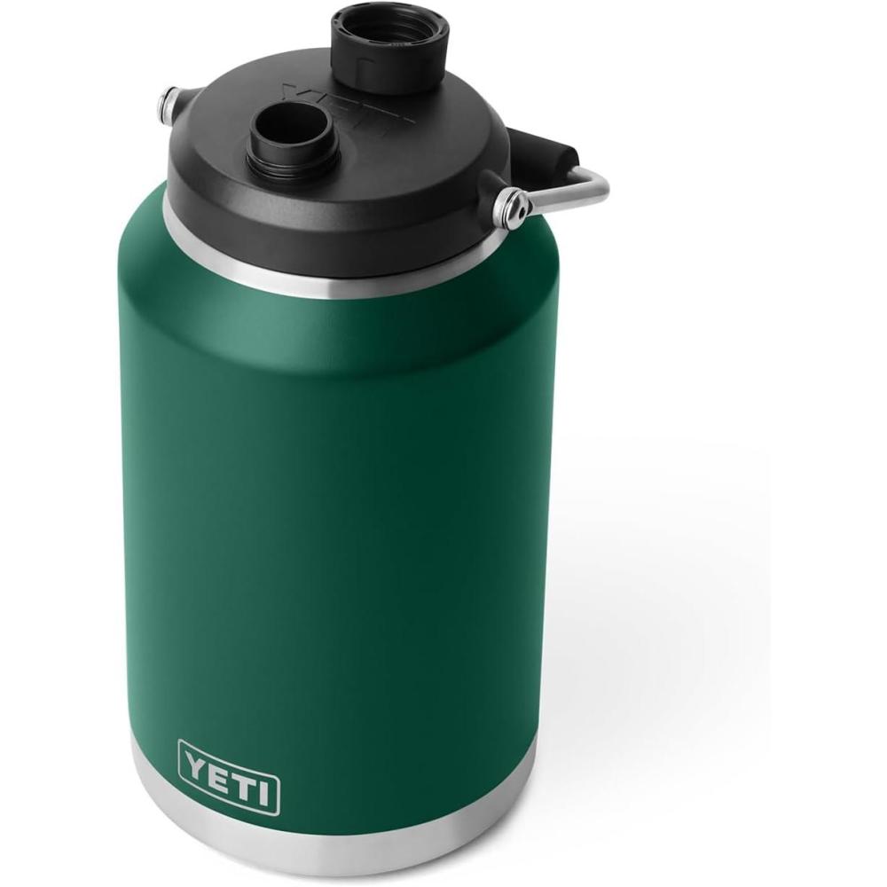 imageYETI Rambler Gallon Jug 20 Vacuum Insulated Leakproof Stainless Steel with MagCap NavyBlack Forest Green