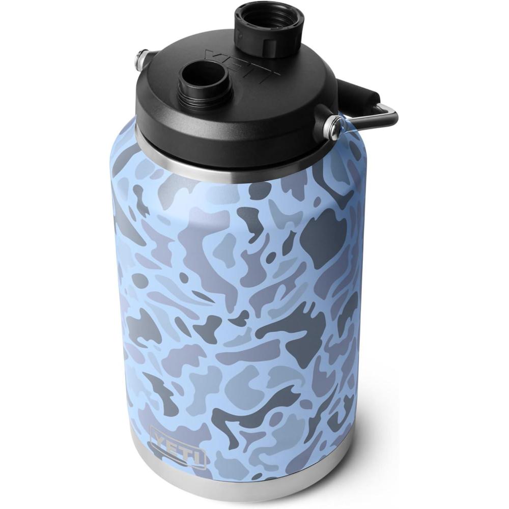imageYETI Rambler Gallon Jug 20 Vacuum Insulated Leakproof Stainless Steel with MagCap NavyBlue Camo