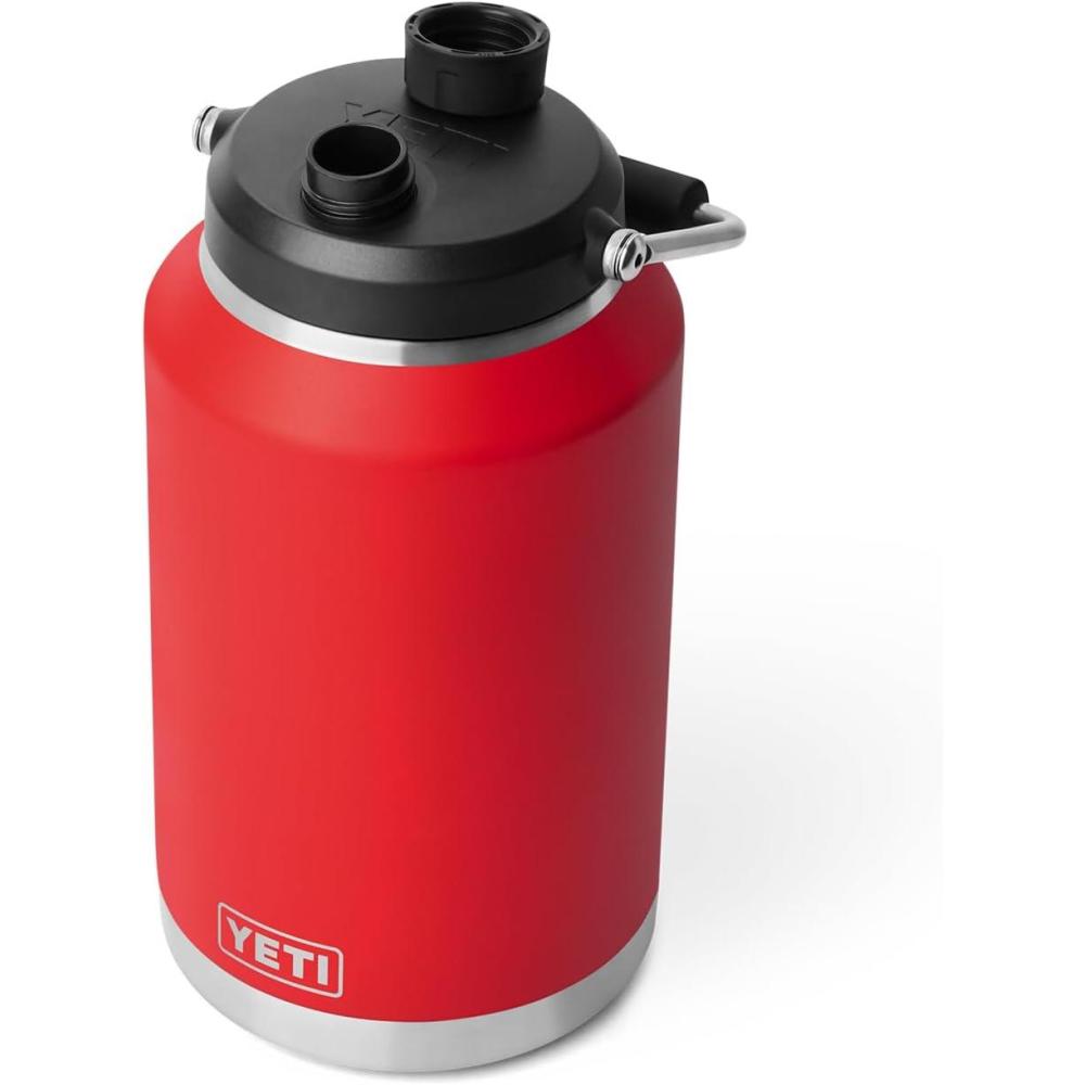 imageYETI Rambler Gallon Jug 20 Vacuum Insulated Leakproof Stainless Steel with MagCap NavyRescue Red