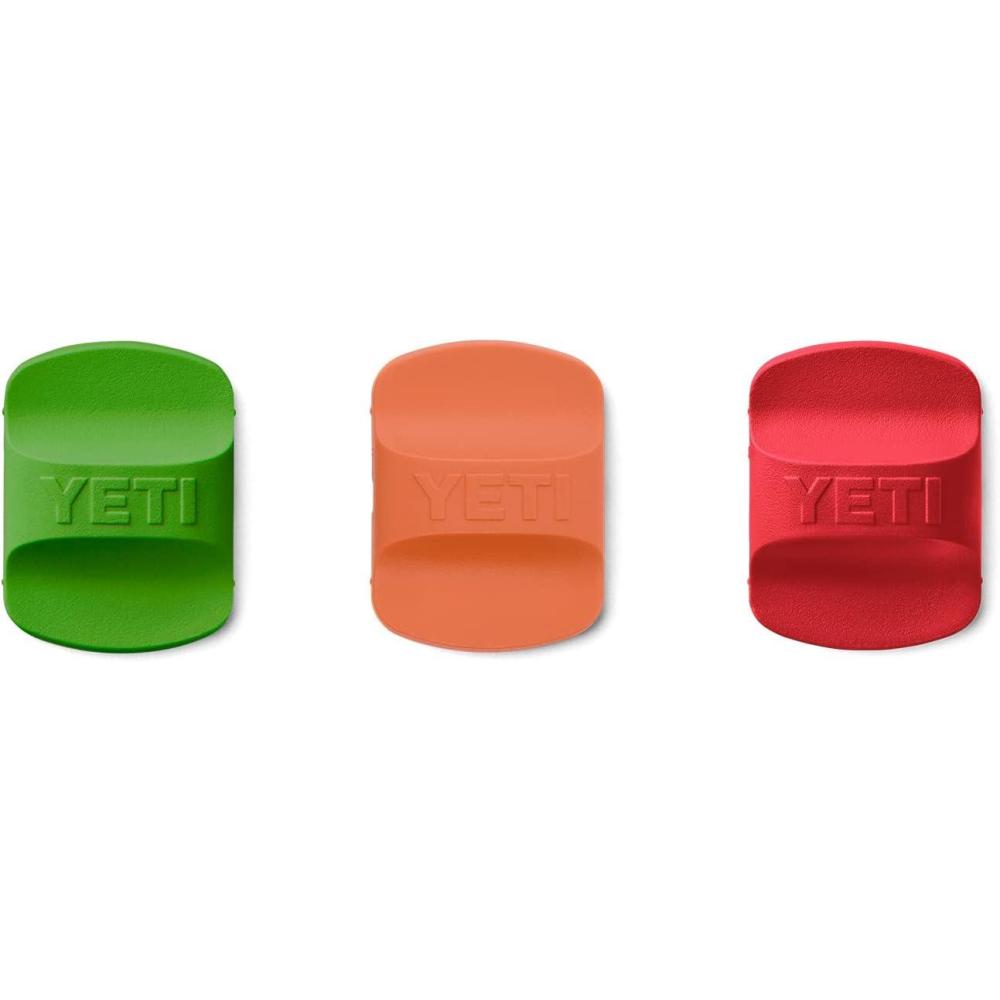 imageYETI Replacement MagSliders 3 PackCanopy Green  High Desert Clay  Rescue Red