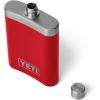 YETI 7 oz Flask with Color Matching Set of Shot Glasses, Rescue Red
