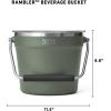 YETI Beverage/Ice Bucket, Holds 6 Longnecks or 3 Bottles of Wine(Camp Green)