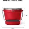 YETI Beverage/Ice Bucket, Holds 6 Longnecks or 3 Bottles of Wine(Rescue Red)