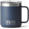 YETI Rambler 10 oz Ceramic Lined Stackable Mug, Vacuum Insulated, Stainless Steel with MagSlider Lid, Tropical Pink(Navy)