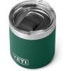 YETI Rambler 10 oz Stackable Lowball 2.0, Vacuum Insulated, Stainless Steel with MagSlider Lid, Seafoam(Black Forest Green)
