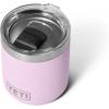 YETI Rambler 10 oz Stackable Lowball 2.0, Vacuum Insulated, Stainless Steel with MagSlider Lid, Seafoam(Cherry Blossom – Textured)