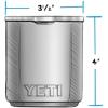 YETI Rambler 10 oz Stackable Lowball 2.0, Vacuum Insulated, Stainless Steel with MagSlider Lid, Seafoam(Grey Stone-Textured)