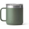 YETI Rambler 10 oz Stackable Mug, Vacuum Insulated, Stainless Steel with MagSlider Lid, White(Camp Green)