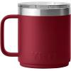 YETI Rambler 10 oz Stackable Mug, Vacuum Insulated, Stainless Steel with MagSlider Lid, White(Harvest Red)