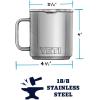 YETI Rambler 10 oz Stackable Mug, Vacuum Insulated, Stainless Steel with MagSlider Lid, White(Key Lime)