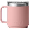 YETI Rambler 10 oz Stackable Mug, Vacuum Insulated, Stainless Steel with MagSlider Lid, White(Sandstone Pink)