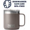YETI Rambler 10 oz Stackable Mug, Vacuum Insulated, Stainless Steel with MagSlider Lid, White(Sharptail Taupe)