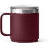 YETI Rambler 10 oz Stackable Mug, Vacuum Insulated, Stainless Steel with MagSlider Lid, White(Wild Vine Red)