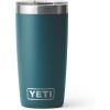 YETI Rambler 10 oz Tumbler, Stainless Steel, Vacuum Insulated with MagSlider Lid, White(Agave Teal)
