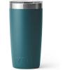 YETI Rambler 10 oz Tumbler, Stainless Steel, Vacuum Insulated with MagSlider Lid, White(Agave Teal)