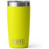 YETI Rambler 10 oz Tumbler, Stainless Steel, Vacuum Insulated with MagSlider Lid, White(Firefly Yellow)
