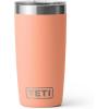 YETI Rambler 10 oz Tumbler, Stainless Steel, Vacuum Insulated with MagSlider Lid, White(Lowcountry Peach)