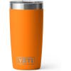 YETI Rambler 10 oz Tumbler, Stainless Steel, Vacuum Insulated with MagSlider Lid, White(Orange)