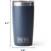 YETI Rambler 10 oz Tumbler, Stainless Steel, Vacuum Insulated with MagSlider Lid, White(Stainless)