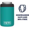 YETI Rambler 12 oz. Colster Can Insulator for Standard Size Cans, Stainless (NO CAN INSERT)(Aquifer Blue)