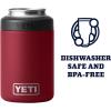 YETI Rambler 12 oz. Colster Can Insulator for Standard Size Cans, Stainless (NO CAN INSERT)(Harvest Red)