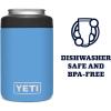 YETI Rambler 12 oz. Colster Can Insulator for Standard Size Cans, Stainless (NO CAN INSERT)(Pacific Blue)