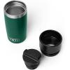 YETI Rambler 12 oz Travel Bottle, Stainless Steel, Vacuum Insulated with Leakproof Commuter Cap, Black(Black Forest Green)