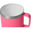 YETI Rambler 14 oz Ceramic Lined Stackable Mug, Vacuum Insulated, Stainless Steel with MagSlider Lid, Seafoam(Tropical Pink)