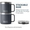 YETI Rambler 14 oz Stackable Mug, Vacuum Insulated, Stainless Steel with MagSlider Lid(Charcoal)