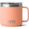YETI Rambler 14 oz Stackable Mug, Vacuum Insulated, Stainless Steel with MagSlider Lid(Lowcountry Peach)