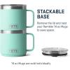 YETI Rambler 14 oz Stackable Mug, Vacuum Insulated, Stainless Steel with MagSlider Lid(Seafoam)