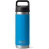 YETI Rambler 18 oz Bottle, Vacuum Insulated, Stainless Steel with Chug Cap, White(Big Wave Blue)