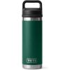 YETI Rambler 18 oz Bottle, Vacuum Insulated, Stainless Steel with Chug Cap, White(Black Forest Green)
