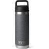 YETI Rambler 18 oz Bottle, Vacuum Insulated, Stainless Steel with Chug Cap, White(Black Stone-Textured)