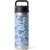 YETI Rambler 18 oz Bottle, Vacuum Insulated, Stainless Steel with Chug Cap, White(Blue Camo)