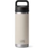 YETI Rambler 18 oz Bottle, Vacuum Insulated, Stainless Steel with Chug Cap, White(Cape Taupe)