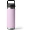 YETI Rambler 18 oz Bottle, Vacuum Insulated, Stainless Steel with Chug Cap, White(Cherry Blossom – Textured)