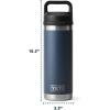 YETI Rambler 18 oz Bottle, Vacuum Insulated, Stainless Steel with Chug Cap, White(Cherry Blossom)