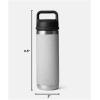 YETI Rambler 18 oz Bottle, Vacuum Insulated, Stainless Steel with Chug Cap, White(Grey Stone-Textured)