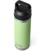 YETI Rambler 18 oz Bottle, Vacuum Insulated, Stainless Steel with Chug Cap, White(Key Lime)