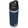 YETI Rambler 18 oz Bottle, Vacuum Insulated, Stainless Steel with Chug Cap, White(Navy)